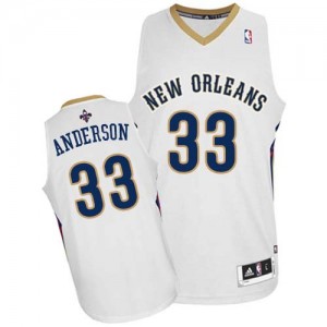 Maillot NBA New Orleans Pelicans #33 Ryan Anderson Blanc Adidas Authentic Home - Homme