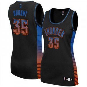 Oklahoma City Thunder #35 Adidas Vibe Noir Authentic Maillot d'équipe de NBA Soldes discount - Kevin Durant pour Femme