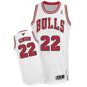 Maillot NBA Authentic Taj Gibson #22 Chicago Bulls Home Blanc - Homme