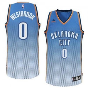 Maillot Adidas Bleu Resonate Fashion Swingman Oklahoma City Thunder - Russell Westbrook #0 - Homme