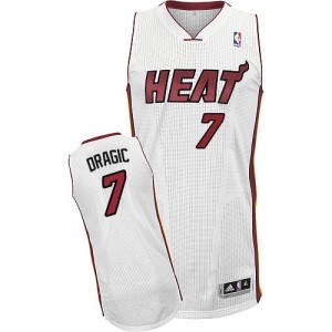Maillot NBA Blanc Goran Dragic #7 Miami Heat Home Authentic Homme Adidas