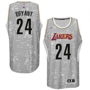 Maillot NBA Authentic Kobe Bryant #24 Los Angeles Lakers City Light Gris - Homme