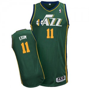 Utah Jazz #11 Adidas Alternate Vert Authentic Maillot d'équipe de NBA boutique en ligne - Dante Exum pour Homme