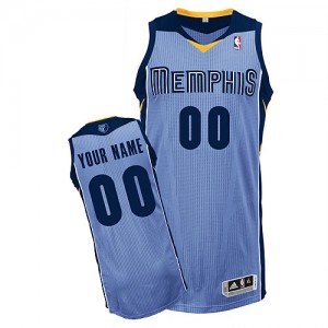 Memphis Grizzlies Personnalisé Adidas Alternate Bleu clair Maillot d'équipe de NBA Vente pas cher - Authentic pour Enfants