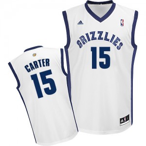 Memphis Grizzlies Vince Carter #15 Home Swingman Maillot d'équipe de NBA - Blanc pour Homme