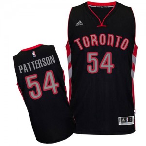 Maillot NBA Toronto Raptors #54 Patrick Patterson Noir Adidas Swingman Alternate - Homme
