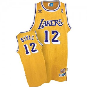 Maillot NBA Or Vlade Divac #12 Los Angeles Lakers Throwback Swingman Homme Adidas