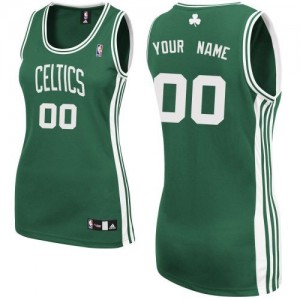 Maillot Adidas Vert (No Blanc) Road Boston Celtics - Authentic Personnalisé - Femme