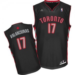 Toronto Raptors Jonas Valanciunas #17 Alternate Swingman Maillot d'équipe de NBA - Noir pour Homme