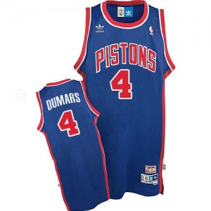 Maillot Adidas Bleu Throwback Authentic Detroit Pistons - Joe Dumars #4 - Homme