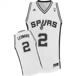 Maillot NBA San Antonio Spurs #2 Kawhi Leonard Blanc Adidas Swingman Home - Homme