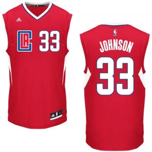 Maillot Adidas Rouge Road Authentic Los Angeles Clippers - Wesley Johnson #33 - Homme