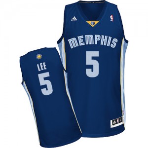 Maillot NBA Bleu marin Courtney Lee #5 Memphis Grizzlies Road Swingman Homme Adidas