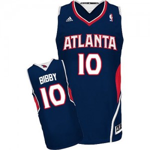 Atlanta Hawks Mike Bibby #10 Road Swingman Maillot d'équipe de NBA - Bleu marin pour Homme