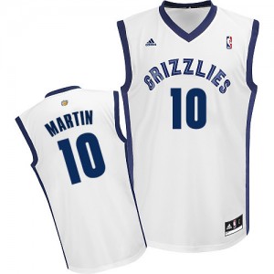 Memphis Grizzlies #10 Adidas Home Blanc Swingman Maillot d'équipe de NBA Braderie - Jarell Martin pour Homme