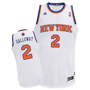 Maillot NBA Blanc Langston Galloway #2 New York Knicks Home Swingman Homme Adidas