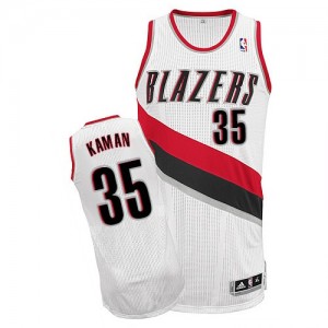 Portland Trail Blazers #35 Adidas Home Blanc Authentic Maillot d'équipe de NBA prix d'usine en ligne - Chris Kaman pour Homme
