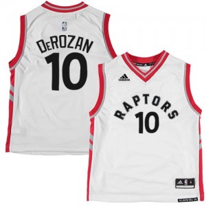 Maillot NBA Toronto Raptors #10 DeMar DeRozan Blanc Adidas Authentic - Homme