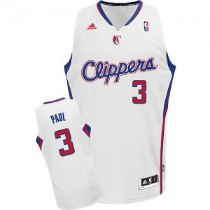 Los Angeles Clippers #3 Adidas Home Blanc Swingman Maillot d'équipe de NBA Promotions - Chris Paul pour Homme