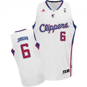 Los Angeles Clippers #6 Adidas Home Blanc Swingman Maillot d'équipe de NBA Prix d'usine - DeAndre Jordan pour Homme