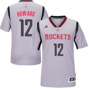 Maillot NBA Gris Dwight Howard #12 Houston Rockets Alternate Authentic Homme Adidas