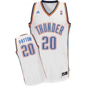 Oklahoma City Thunder #20 Adidas Home Blanc Swingman Maillot d'équipe de NBA sortie magasin - Gary Payton pour Homme