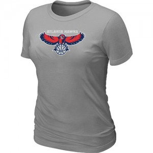 T-shirt principal de logo Atlanta Hawks NBA Big & Tall Gris - Femme