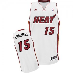 Miami Heat #15 Adidas Home Blanc Swingman Maillot d'équipe de NBA à vendre - Mario Chalmer pour Enfants