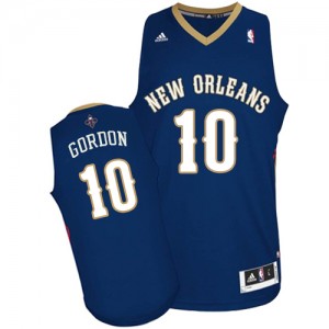 Maillot NBA New Orleans Pelicans #10 Eric Gordon Bleu marin Adidas Swingman Road - Homme