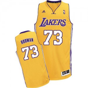 Los Angeles Lakers #73 Adidas Home Or Swingman Maillot d'équipe de NBA achats en ligne - Dennis Rodman pour Homme
