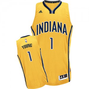 Maillot NBA Indiana Pacers #1 Joseph Young Or Adidas Swingman Alternate - Homme