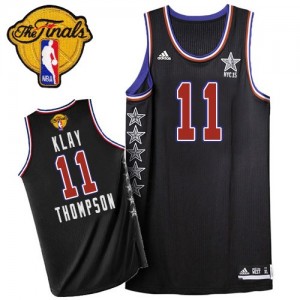 Maillot Adidas Noir 2015 All Star 2015 The Finals Patch Swingman Golden State Warriors - Klay Thompson #11 - Homme