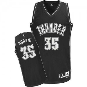 Oklahoma City Thunder Kevin Durant #35 Shadow Authentic Maillot d'équipe de NBA - Noir pour Homme