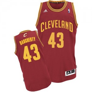 Maillot Adidas Vin Rouge Road Swingman Cleveland Cavaliers - Brad Daugherty #43 - Homme