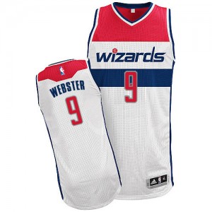 Washington Wizards Martell Webster #9 Home Authentic Maillot d'équipe de NBA - Blanc pour Homme