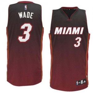 Maillot Authentic Miami Heat NBA Resonate Fashion Noir - #3 Dwyane Wade - Homme