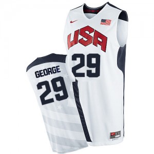 Maillots de basket Authentic Team USA NBA 2012 Olympics Blanc - #29 Paul George - Homme