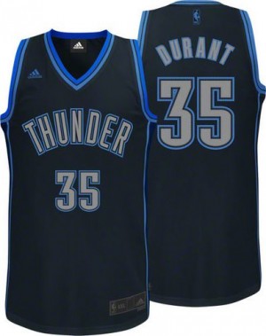 Oklahoma City Thunder Kevin Durant #35 Graystone Fashion Swingman Maillot d'équipe de NBA - Noir pour Homme