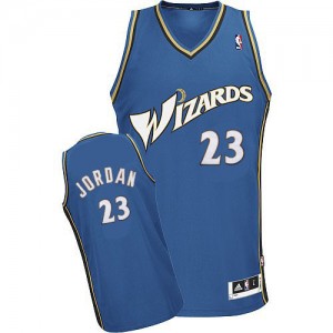 Maillot NBA Washington Wizards #23 Michael Jordan Bleu Adidas Authentic - Homme