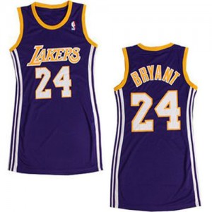 Los Angeles Lakers Kobe Bryant #24 Dress Swingman Maillot d'équipe de NBA - Violet pour Femme