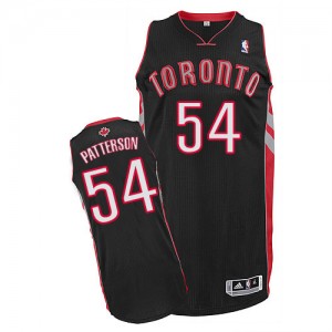 Maillot NBA Toronto Raptors #54 Patrick Patterson Noir Adidas Authentic Alternate - Homme