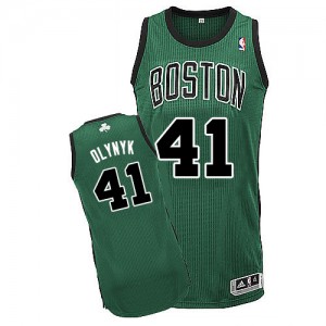 Boston Celtics Kelly Olynyk #41 Alternate Authentic Maillot d'équipe de NBA - Vert (No. noir) pour Homme