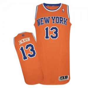 New York Knicks Mark Jackson #13 Alternate Authentic Maillot d'équipe de NBA - Orange pour Homme