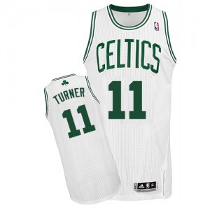 Maillot Adidas Blanc Home Authentic Boston Celtics - Evan Turner #11 - Homme