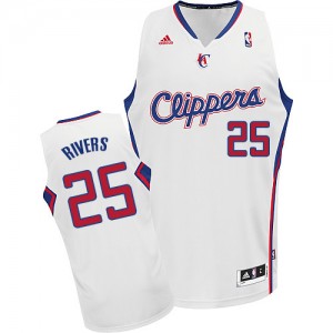 Maillot NBA Los Angeles Clippers #25 Austin Rivers Blanc Adidas Swingman Home - Homme
