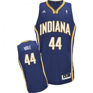 Maillot NBA Bleu marin Solomon Hill #44 Indiana Pacers Road Swingman Homme Adidas