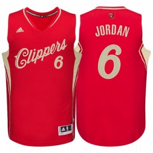Maillot Adidas Rouge 2015-16 Christmas Day Swingman Los Angeles Clippers - DeAndre Jordan #6 - Homme