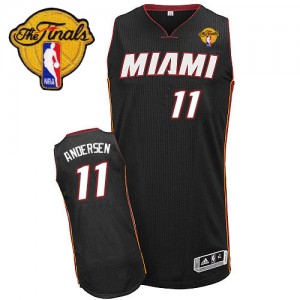 Maillot Authentic Miami Heat NBA Road Finals Patch Noir - #11 Chris Andersen - Homme