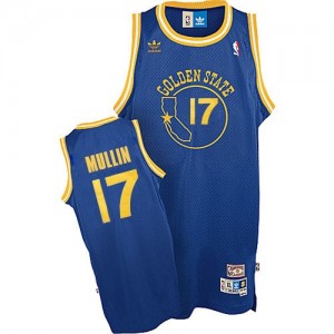 Maillot NBA Authentic Chris Mullin #17 Golden State Warriors Throwback Bleu royal - Homme
