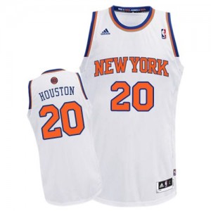 Maillot NBA New York Knicks #20 Allan Houston Blanc Adidas Swingman Home - Homme